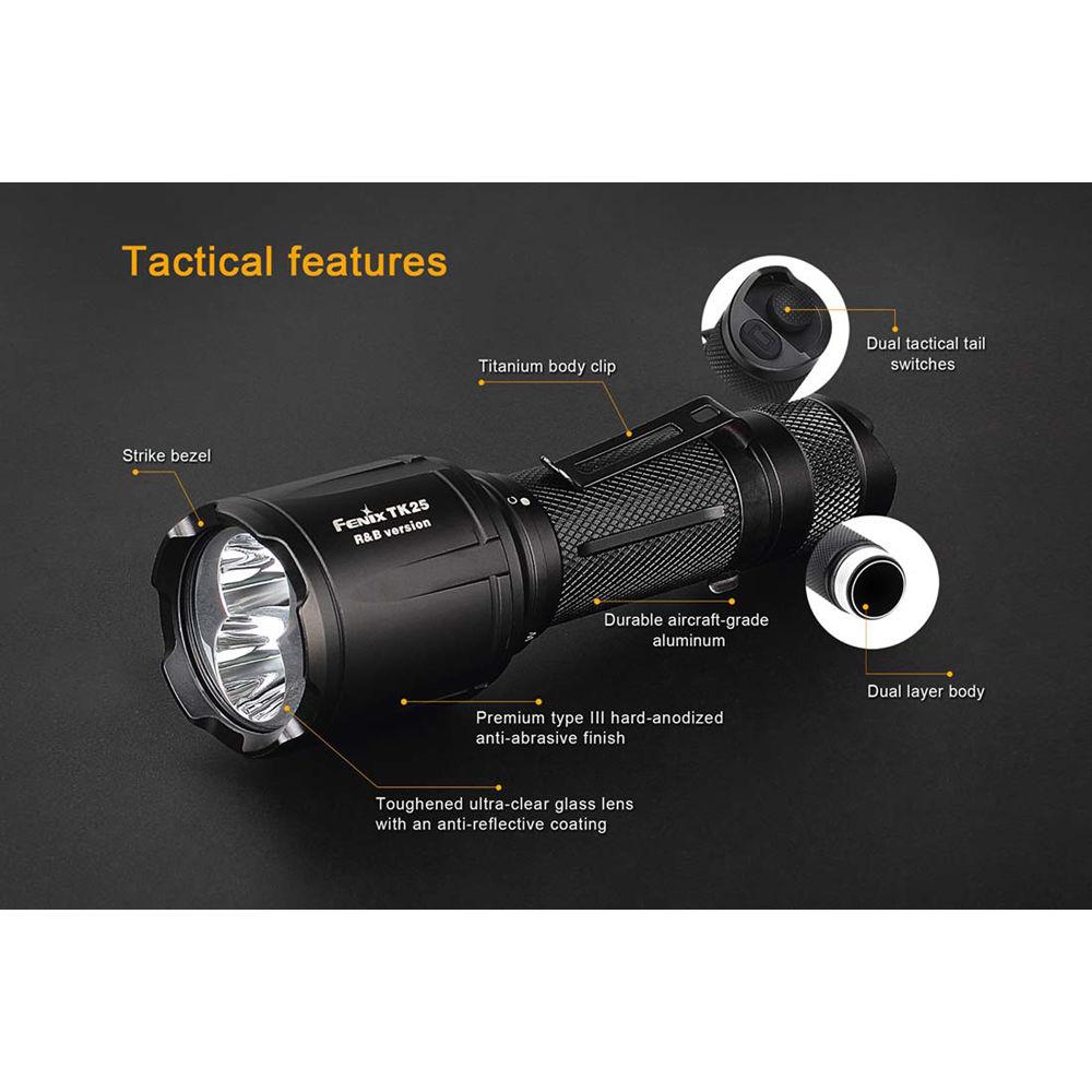 Fenix Flashlight TK25 Blue Red Light Flashlight