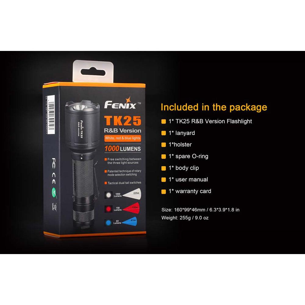 Fenix Flashlight TK25 Blue Red Light Flashlight