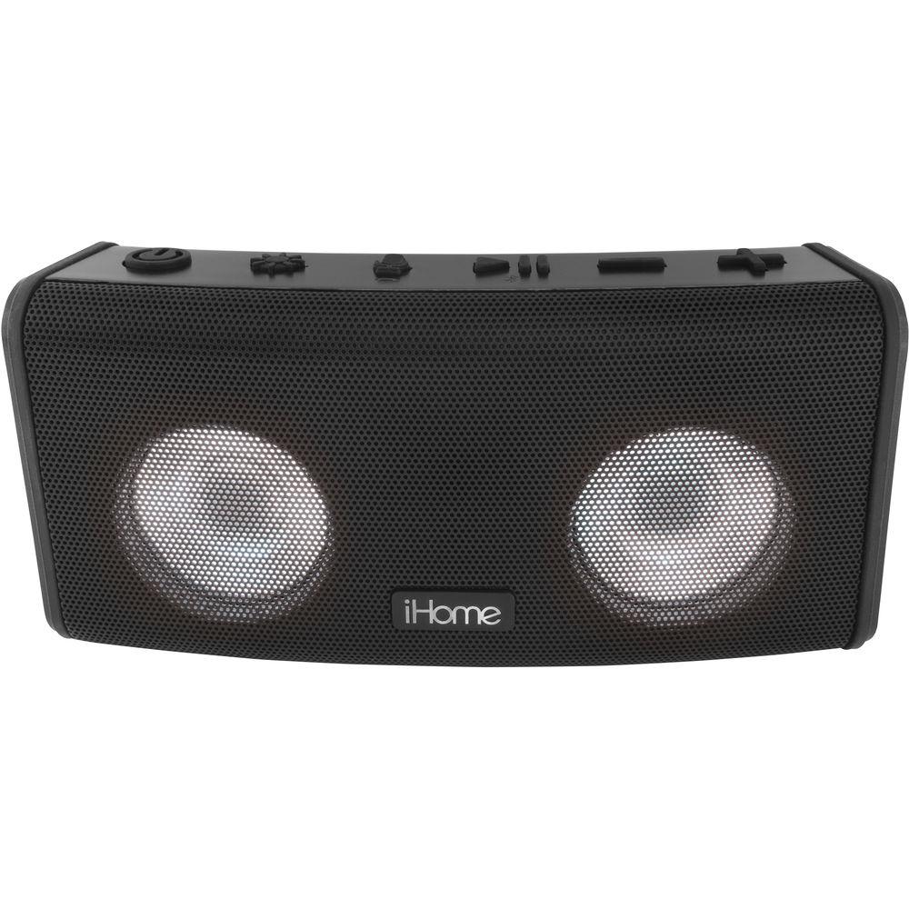 iHome iBT588B Rechargeable Waterproof Bluetooth Color Changing Speaker