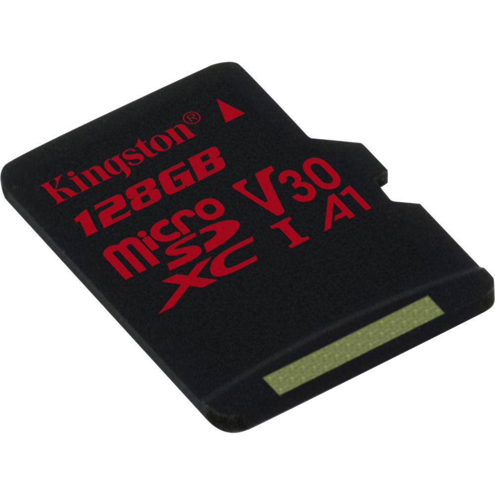 Kingston 128GB Canvas React UHS-I microSDXC Memory Card with SD Adapter, Kingston, 128GB, Canvas, React, UHS-I, microSDXC, Memory, Card, with, SD, Adapter