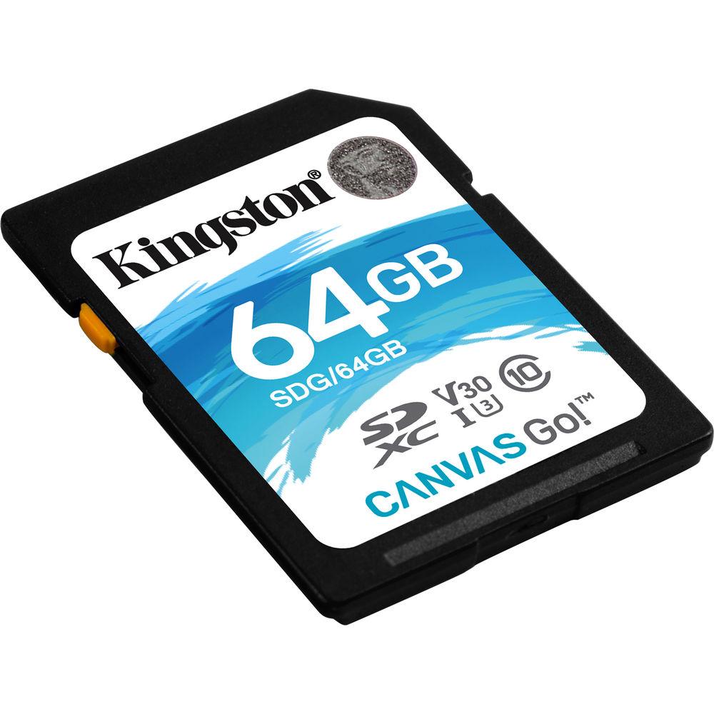 Kingston 64GB Canvas Go! UHS-I SDXC Memory Card, Kingston, 64GB, Canvas, Go!, UHS-I, SDXC, Memory, Card