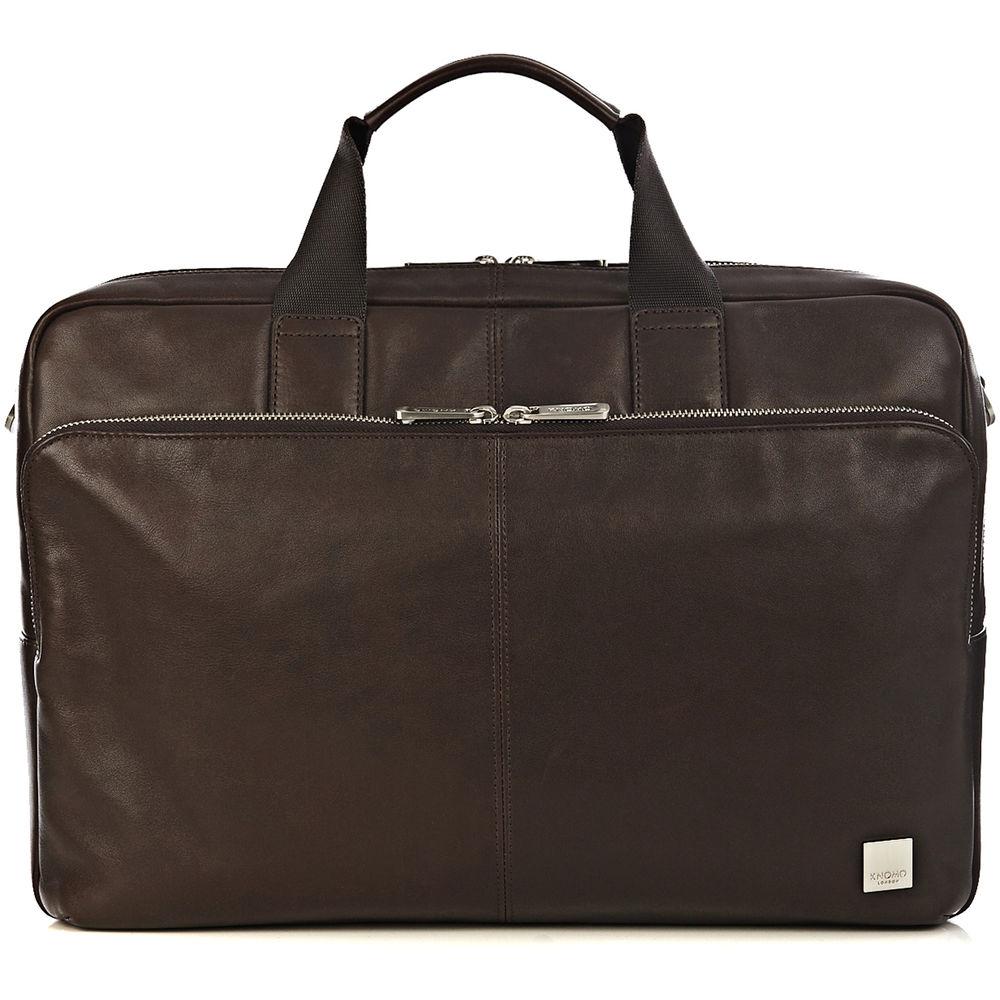 KNOMO USA 15" Amesbury Leather Laptop Briefcase