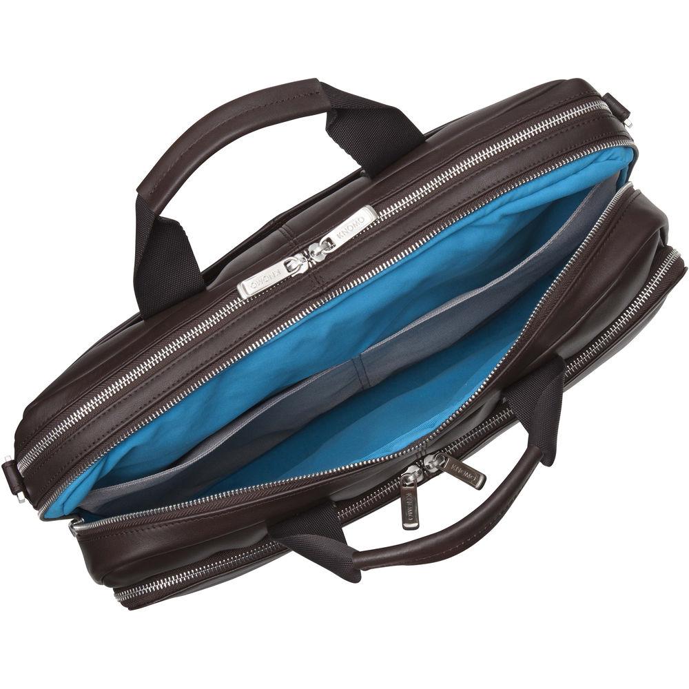 KNOMO USA 15" Amesbury Leather Laptop Briefcase