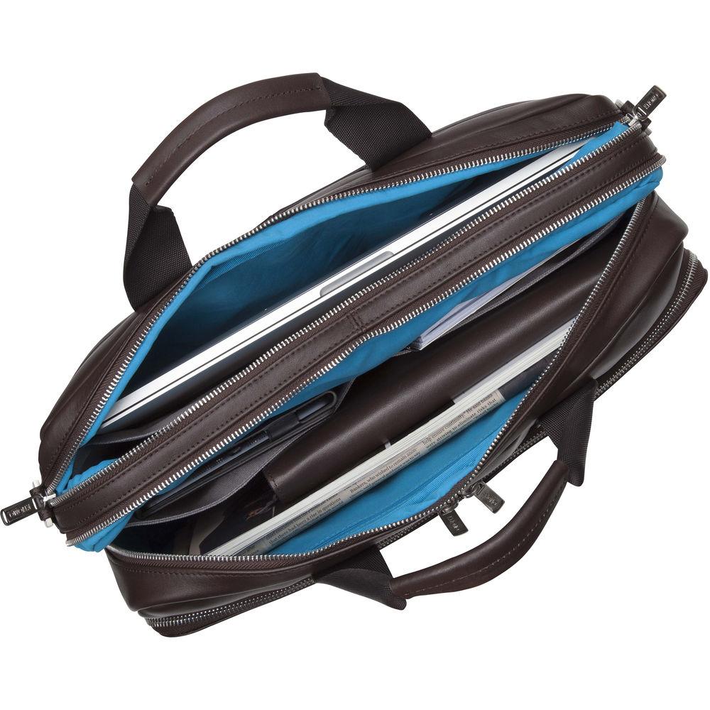 KNOMO USA 15" Amesbury Leather Laptop Briefcase