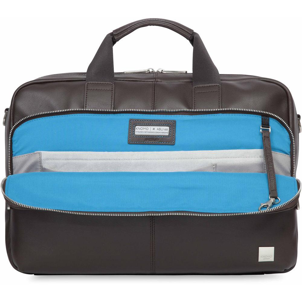 KNOMO USA 15" Amesbury Leather Laptop Briefcase
