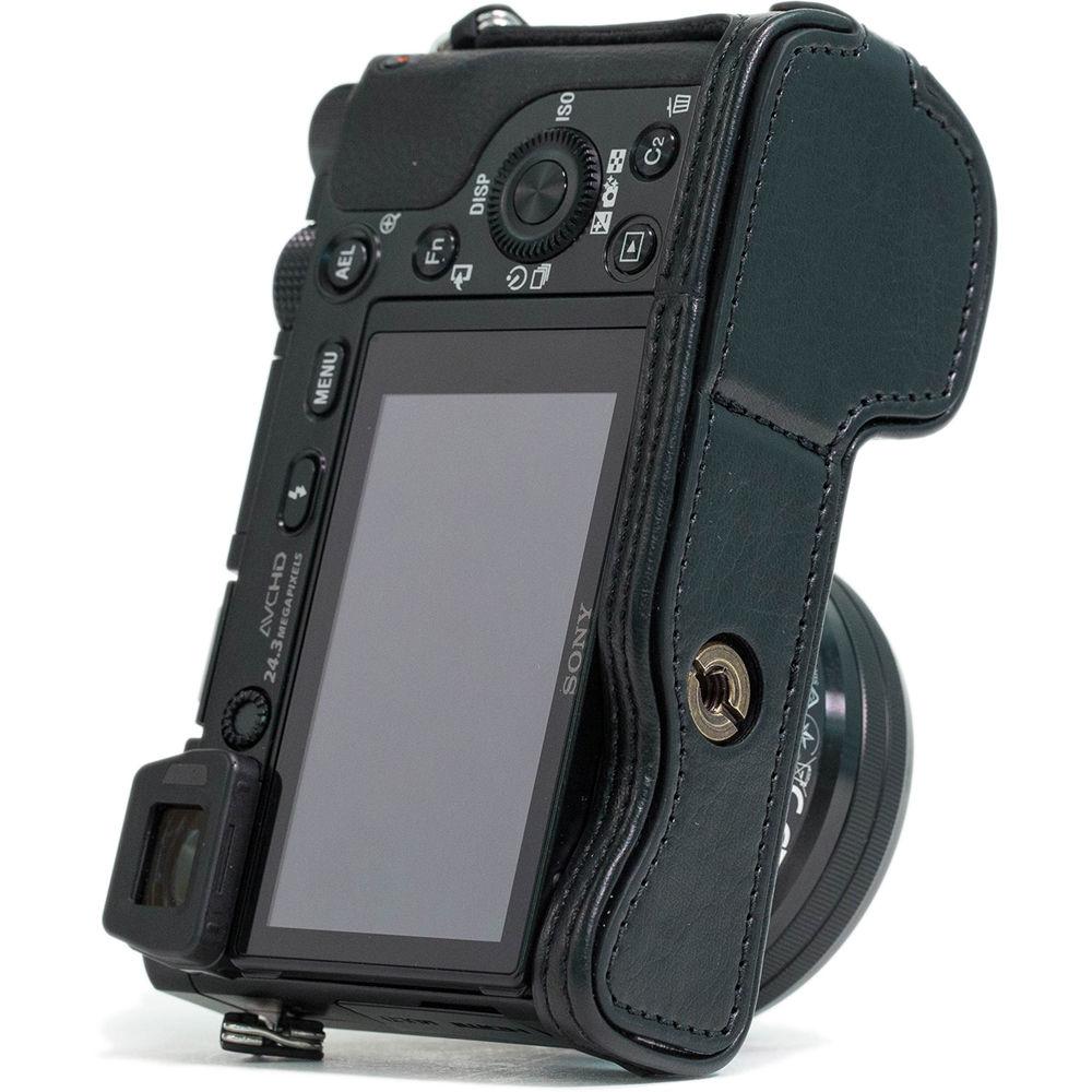 MegaGear Ever Ready Leather Half-Bottom Camera Case for Sony Alpha a6300 a6000