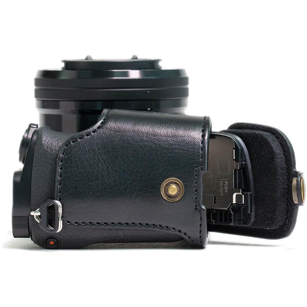 MegaGear Ever Ready Leather Half-Bottom Camera Case for Sony Alpha a6300 a6000