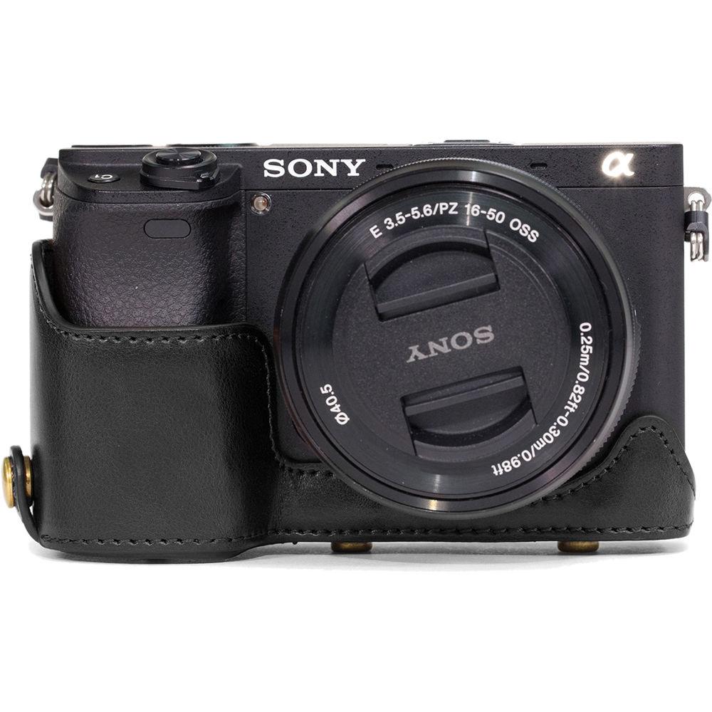 MegaGear MG987 Ever Ready Leather Case with Bottom Opening for Sony a5100 ILCE-5100
