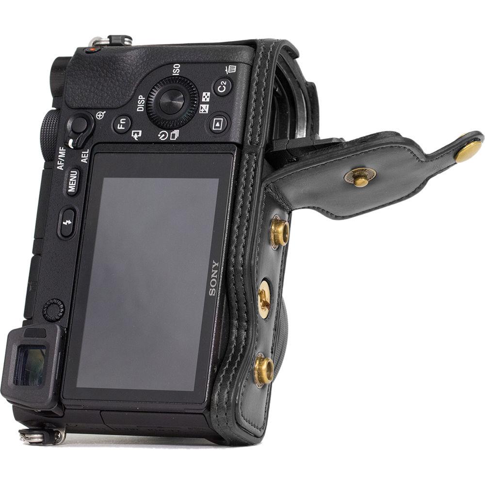 MegaGear MG987 Ever Ready Leather Case with Bottom Opening for Sony a5100 ILCE-5100