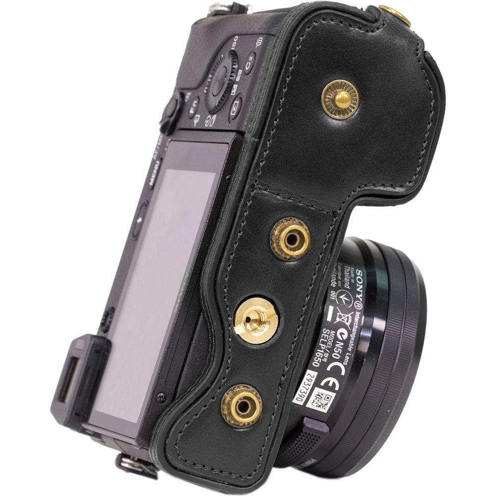 MegaGear MG987 Ever Ready Leather Case with Bottom Opening for Sony a5100 ILCE-5100