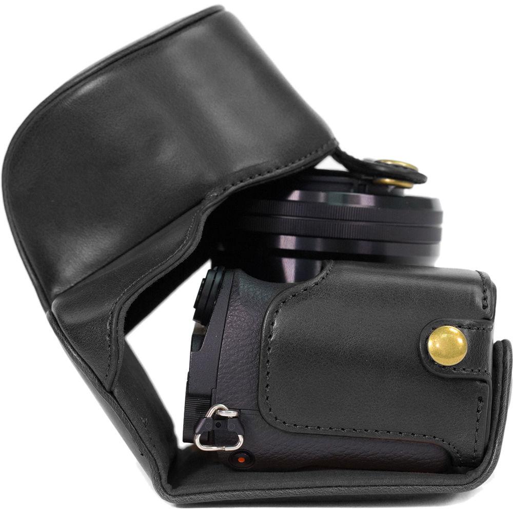 MegaGear MG987 Ever Ready Leather Case with Bottom Opening for Sony a5100 ILCE-5100