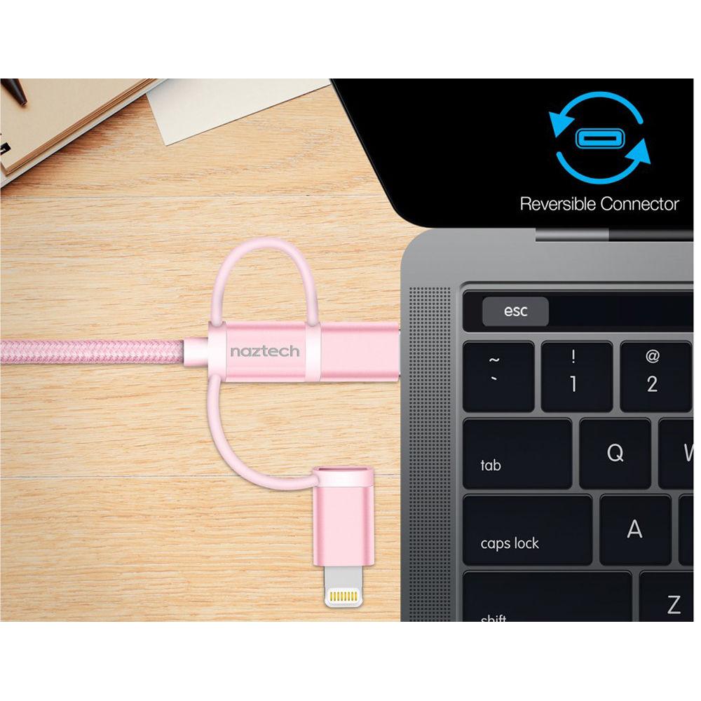 Naztech Braided 3-in-1 Hybrid USB Cable