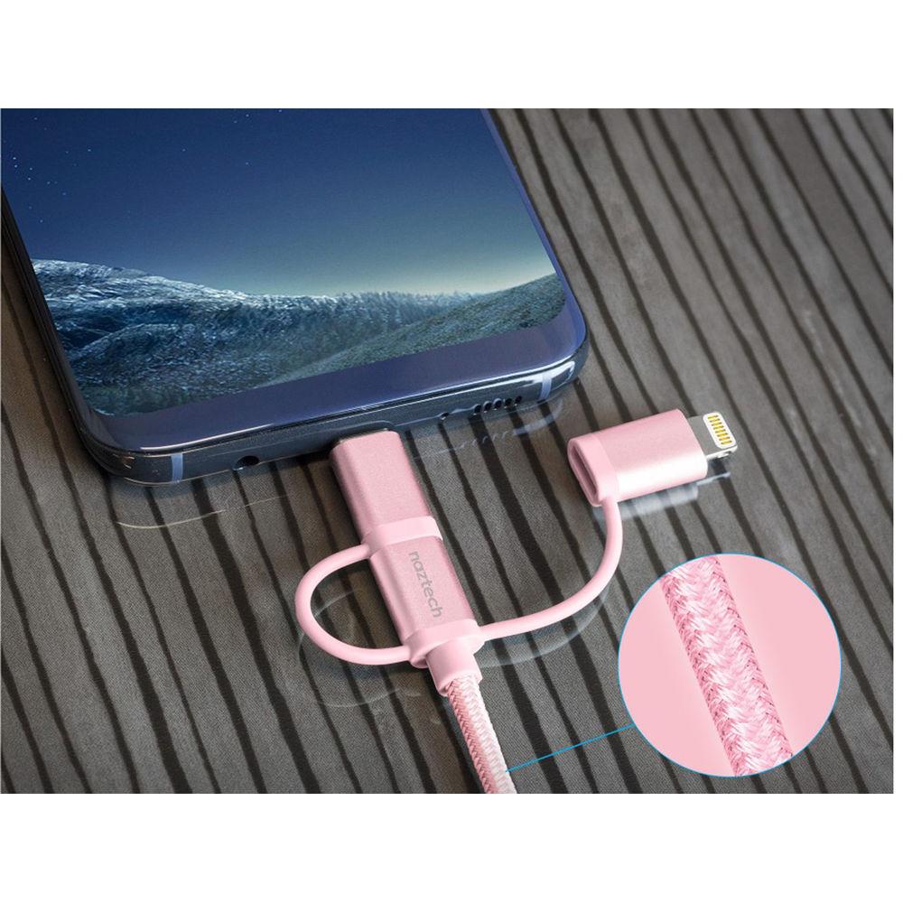 Naztech Braided 3-in-1 Hybrid USB Cable