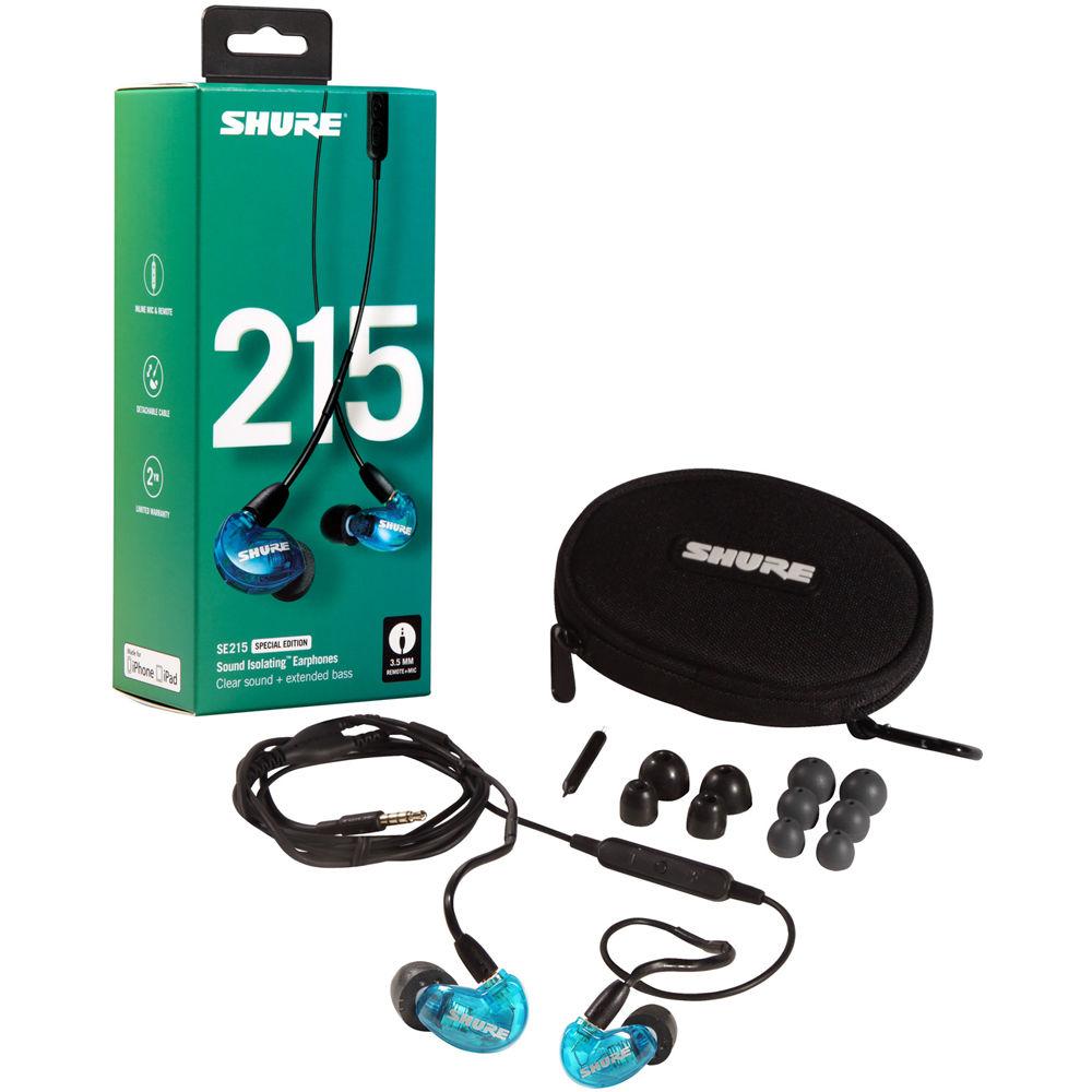 Shure SE215SPE Special Edition Sound-Isolating In-Ear Stereo Earphones with 3.5mm Remote and Mic Cable