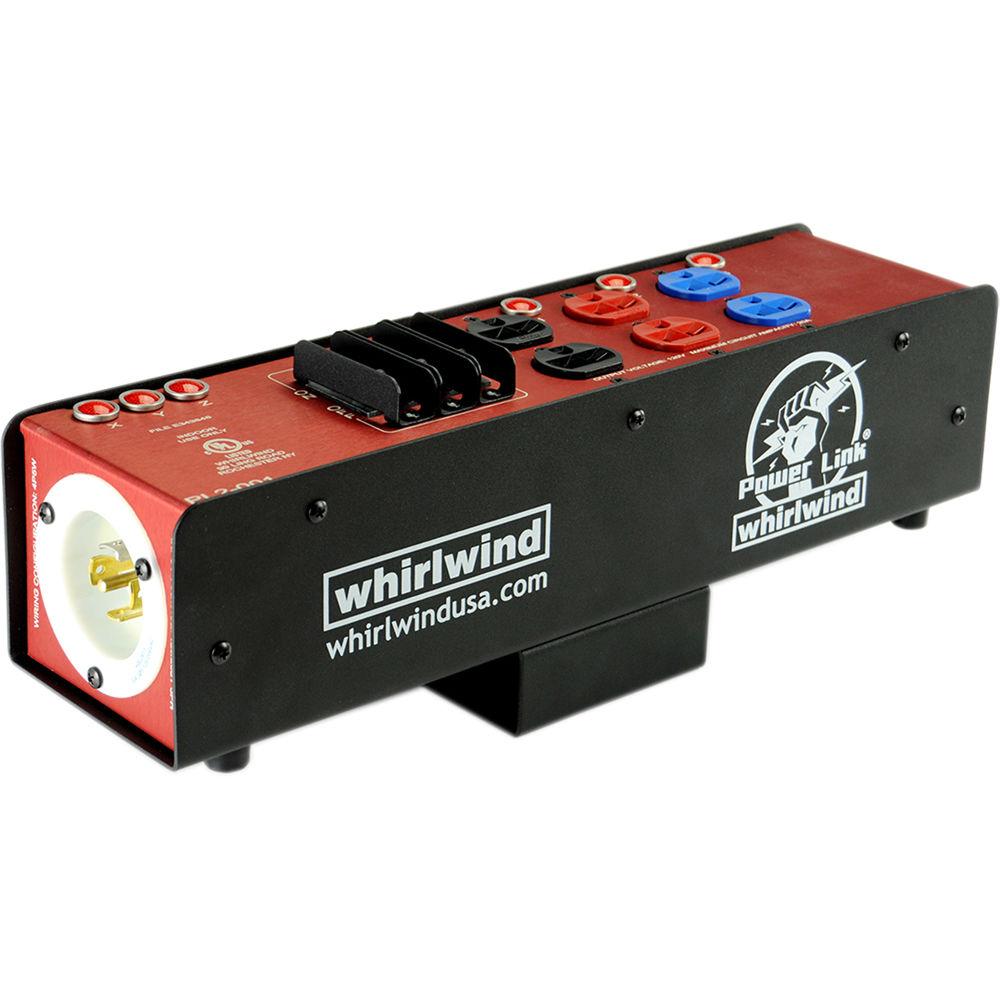 Whirlwind Power Link PL2 Stringer with L2130 Inlet and Outlet & Six PowerCon 20A Outlets & Three 20A Circuit Breakers