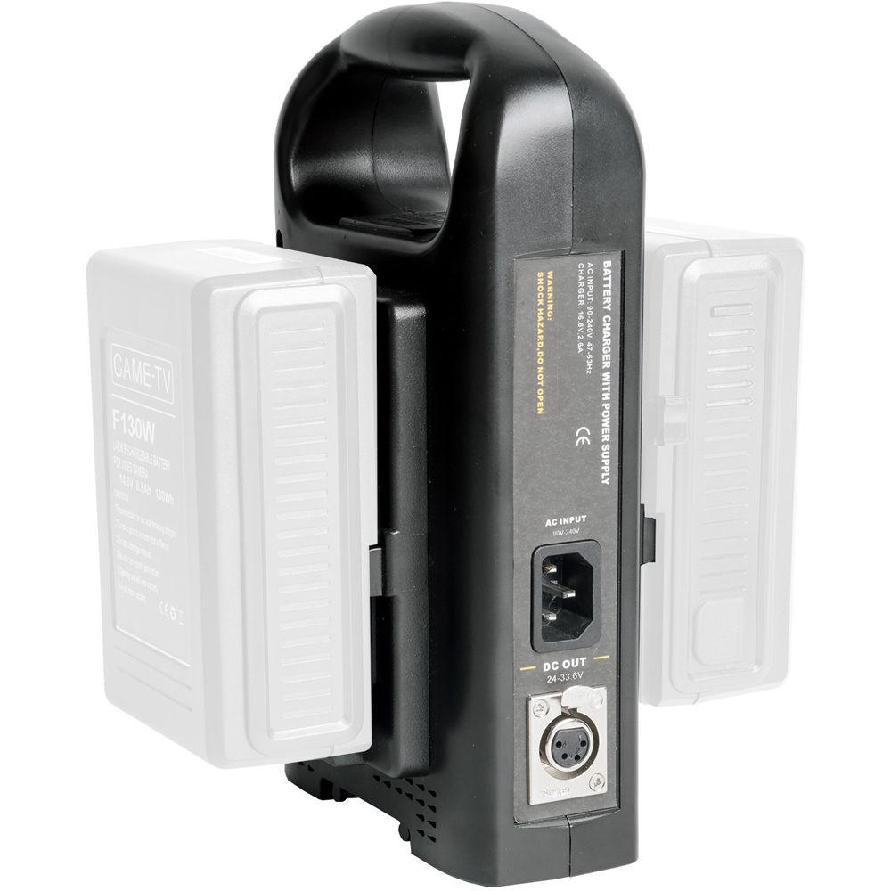 CAME-TV Dual V-Mount Battery Charger and Power Supply