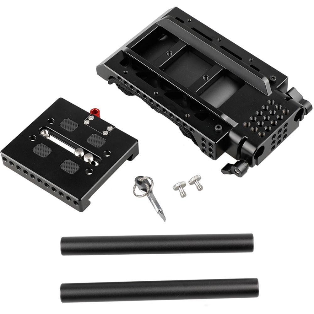 CAMVATE ARRI Dovetail QR Baseplate with 15mm Double-Rod for Sony VCT-U14 Tripod Adapter