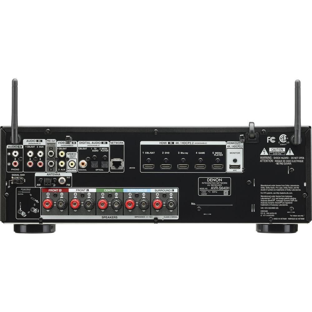 Denon AVR-S640H 5.2-Channel Network A V Receiver