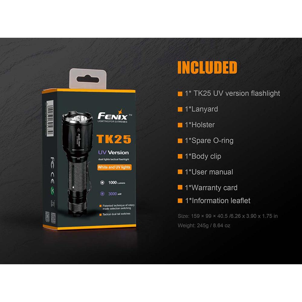 Fenix Flashlight TK25 UV LED Flashlight