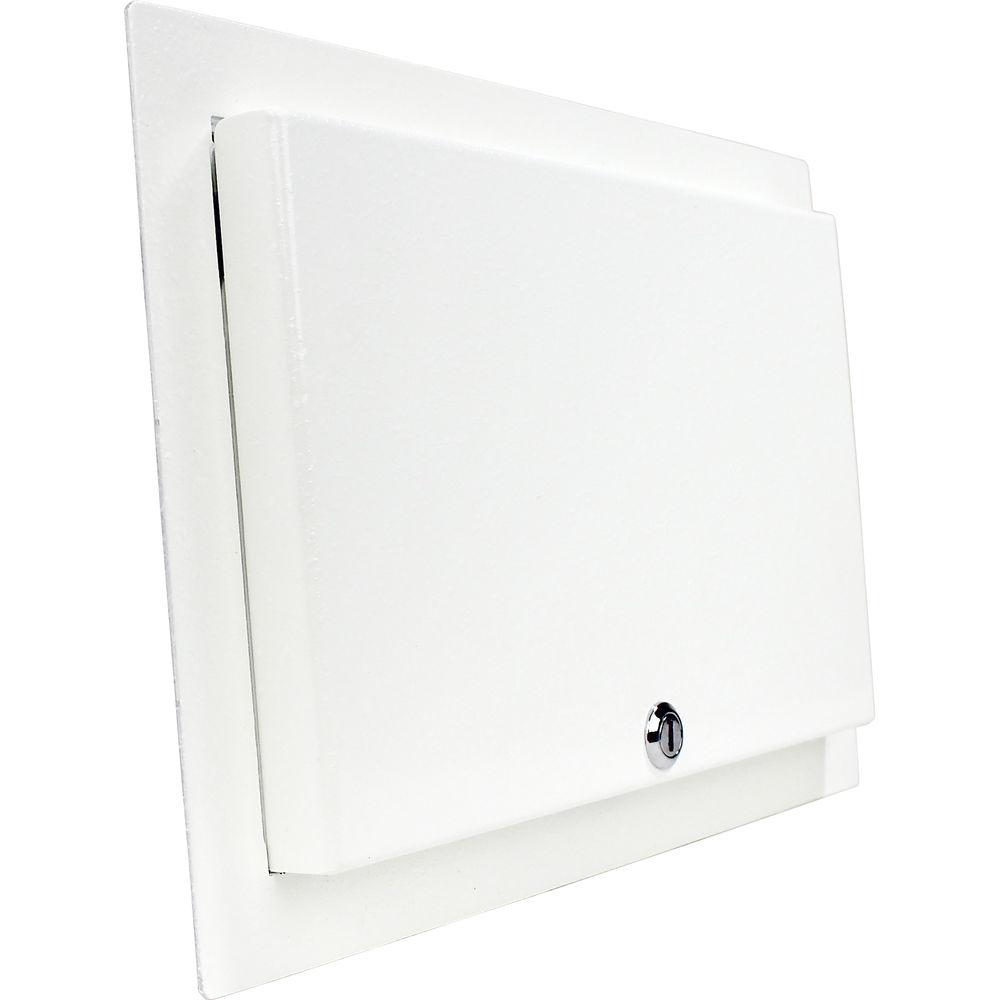 FSR WB-MR4G WB Series Recessed 4-Gang Wall Mounting Plate with Locking Metal Cover