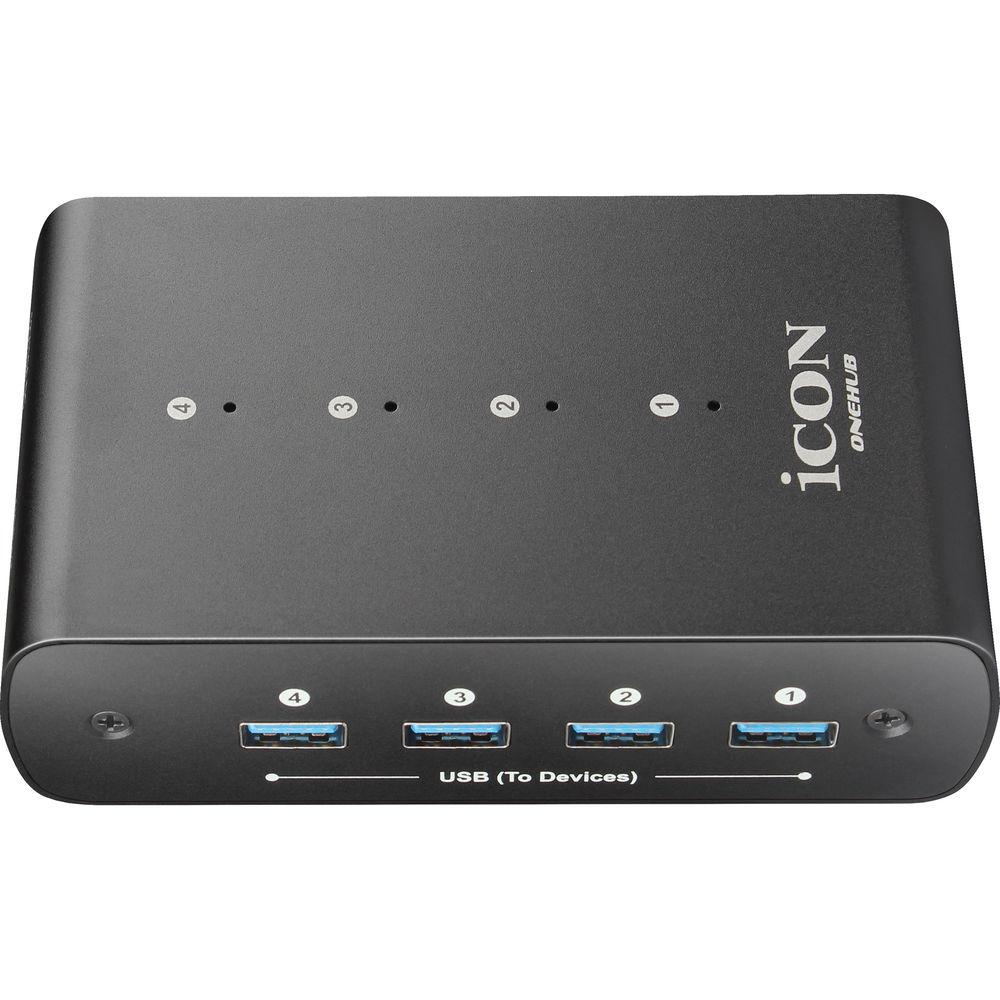 Icon Pro Audio OneHub 4-Port Powered USB Hub, Icon, Pro, Audio, OneHub, 4-Port, Powered, USB, Hub