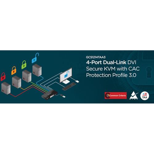 IOGEAR 4-Port Dual-Link DVI Secure KVM Switch