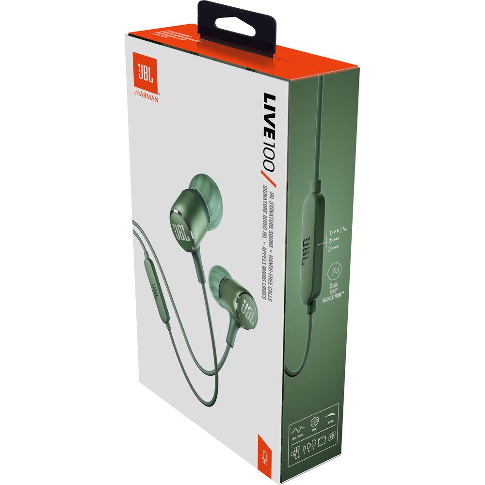 JBL Live 100 In-Ear Headphones with 1-Button Remote & Mic