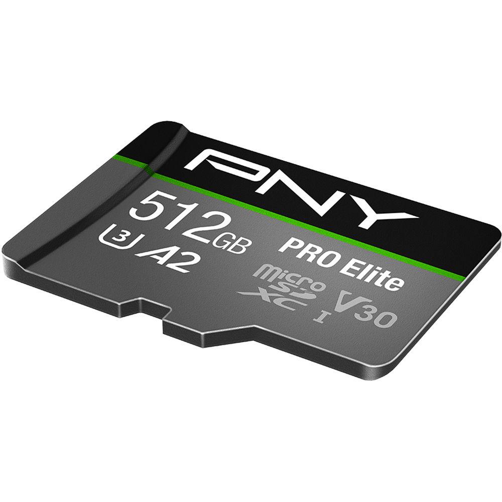PNY Technologies 512GB U3 PRO Elite microSD Card