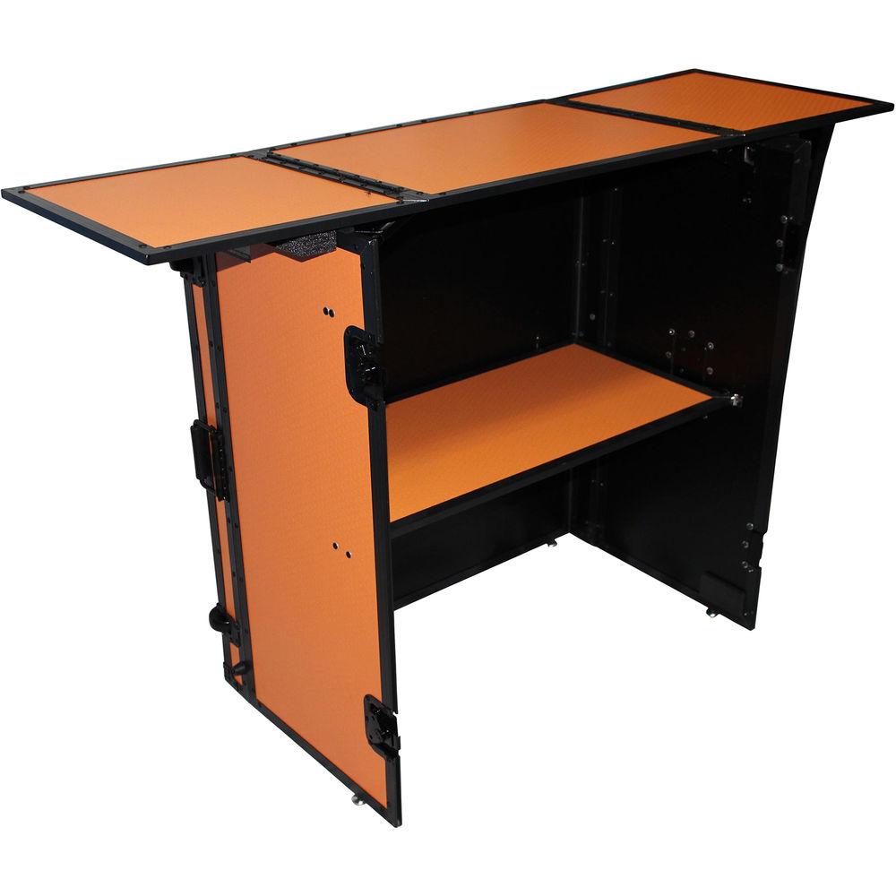 ProX Transformer Series Fold-Away DJ Performance Desk Facade with Wheels