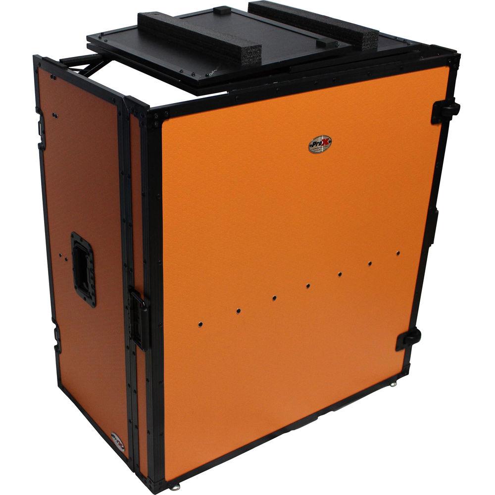 ProX Transformer Series Fold-Away DJ Performance Desk Facade with Wheels