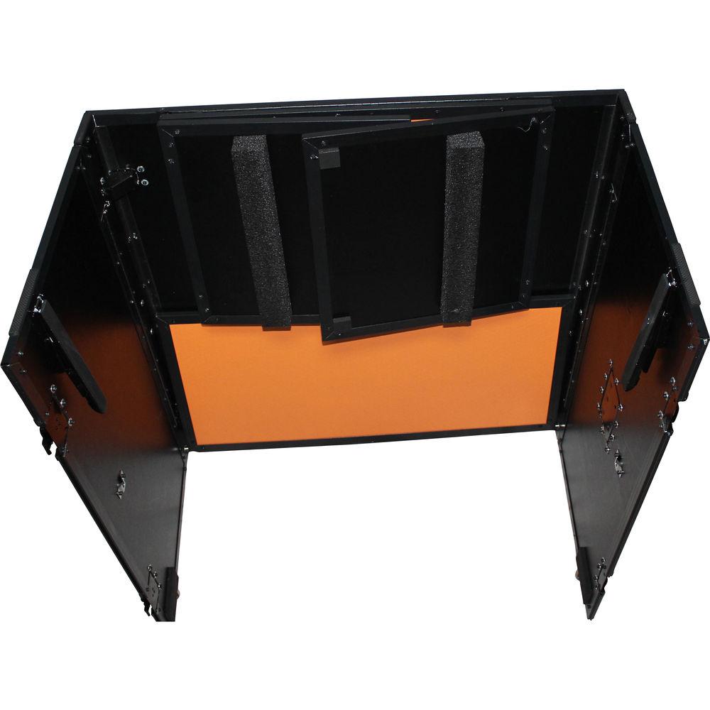 ProX Transformer Series Fold-Away DJ Performance Desk Facade with Wheels