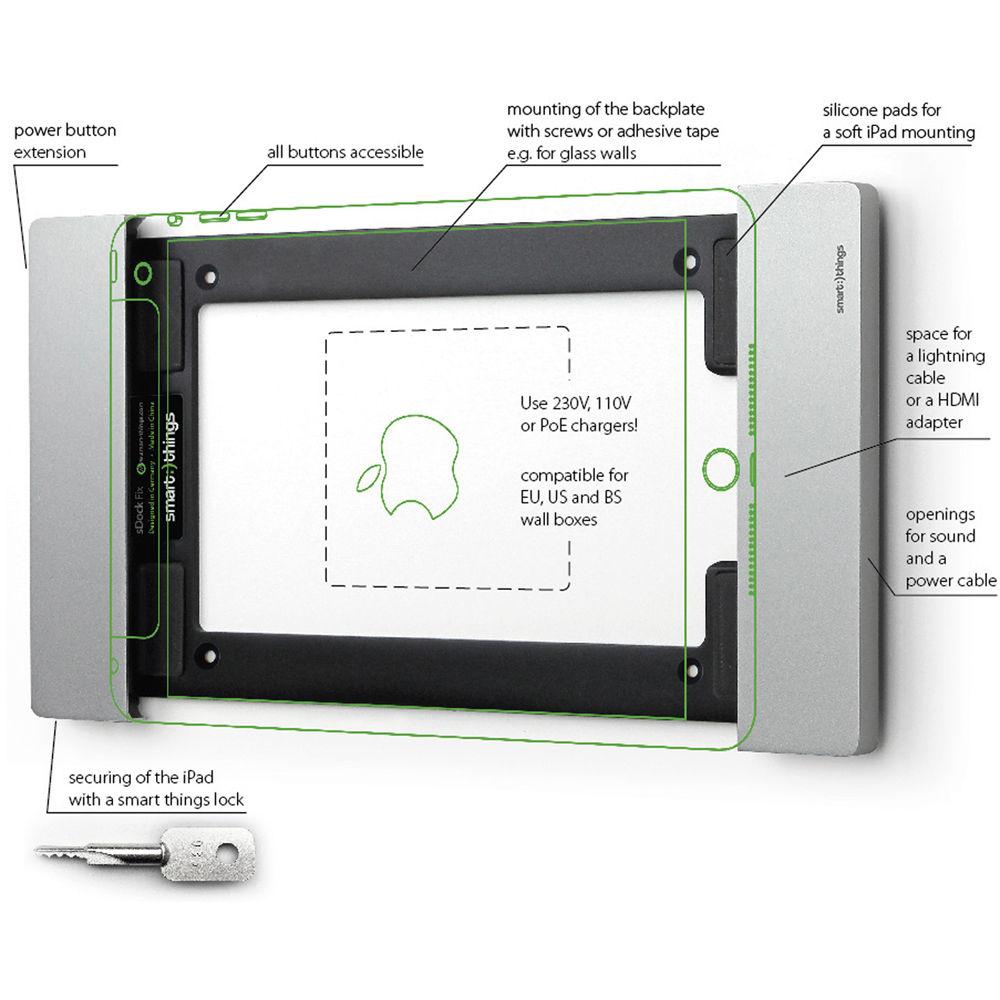 smart things solutions s09s sDock Fix mini Wall Mount for iPad mini 4
