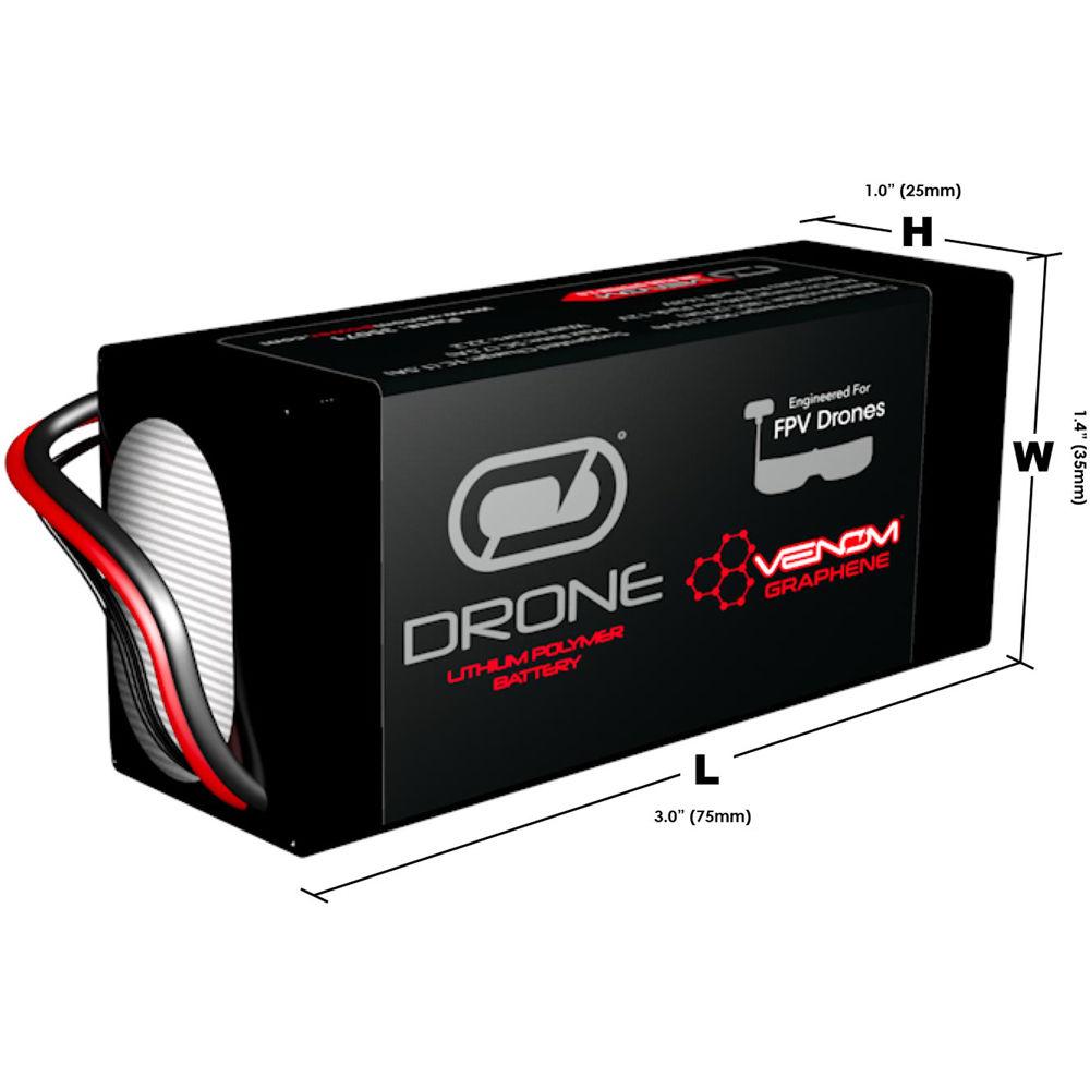 Venom Group FPV Race Series Graphene 1300mAh 90C 3S 11.1V LiPo Battery with UNI 2.0