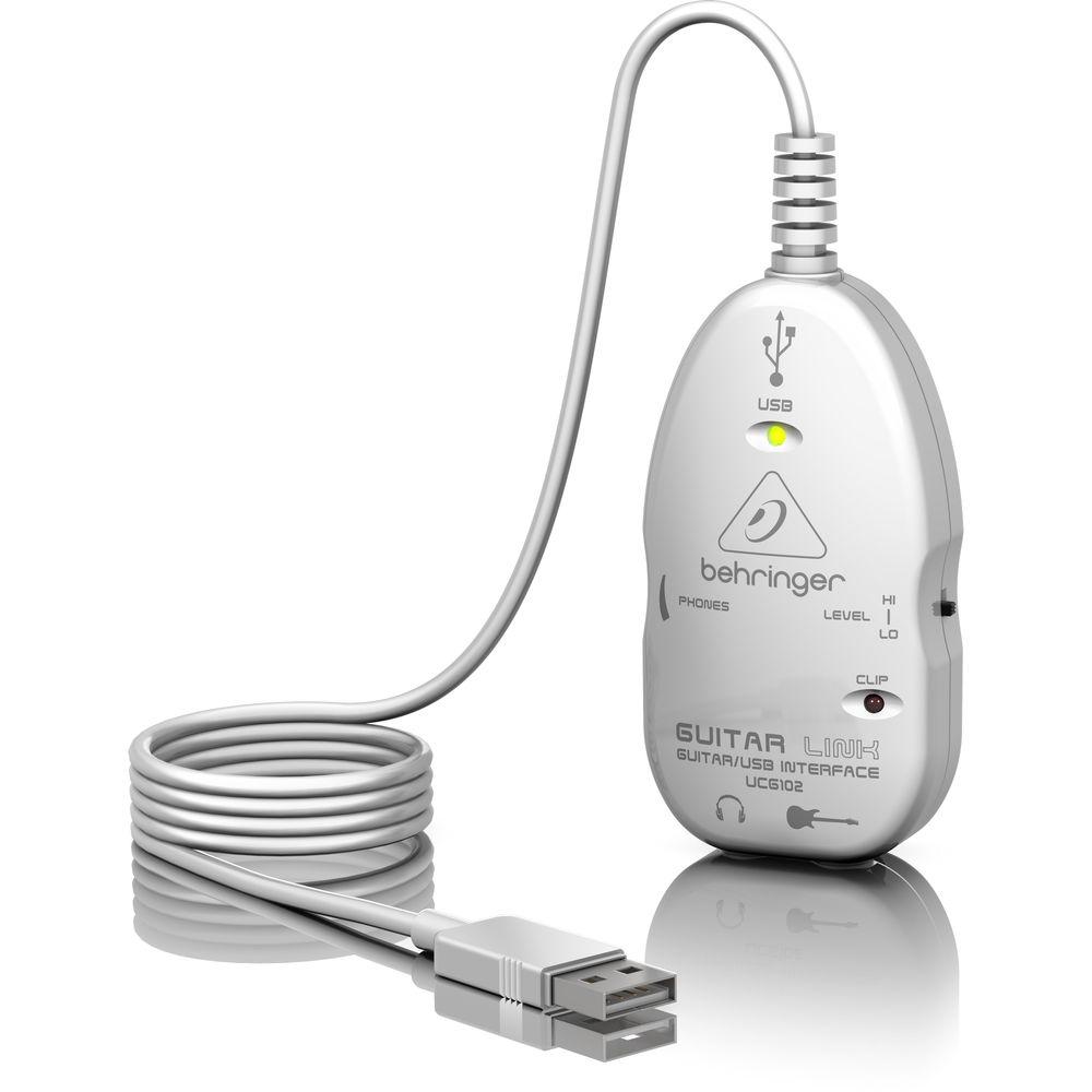 Behringer UCG102 GUITAR LINK - Guitar-to-USB Interface with Included Software - Mac OS X and Windows