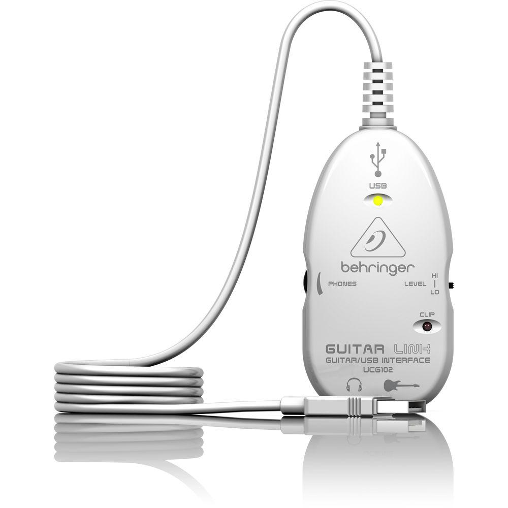 Behringer UCG102 GUITAR LINK - Guitar-to-USB Interface with Included Software - Mac OS X and Windows