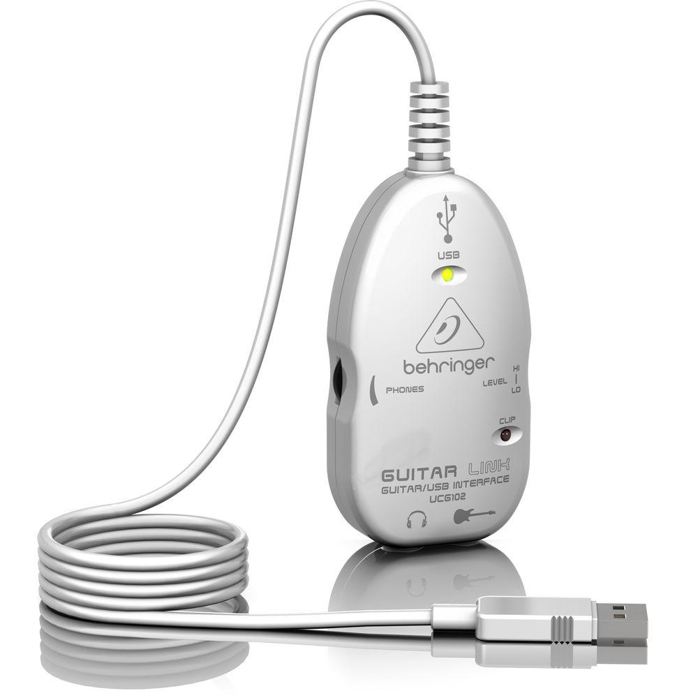 Behringer UCG102 GUITAR LINK - Guitar-to-USB Interface with Included Software - Mac OS X and Windows