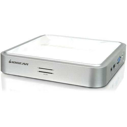 IOGEAR MiniView 4-Port USB KVM Switch with Built-in Cables and Audio Support