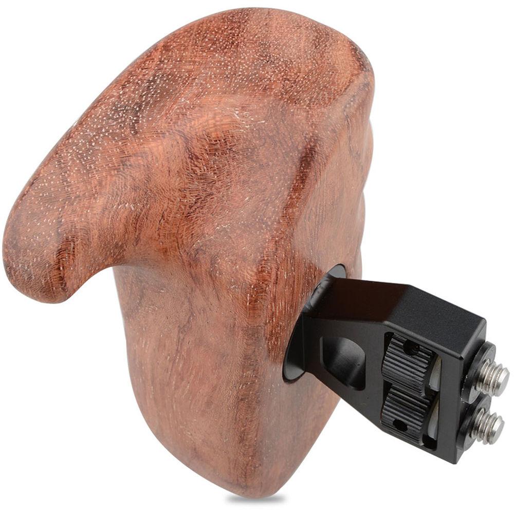 CAMVATE Left Hand Wood Handle Grip for Select DV and DSLR Camera Cages