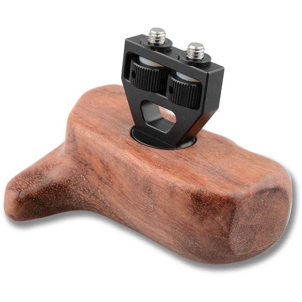 CAMVATE Left Hand Wood Handle Grip for Select DV and DSLR Camera Cages