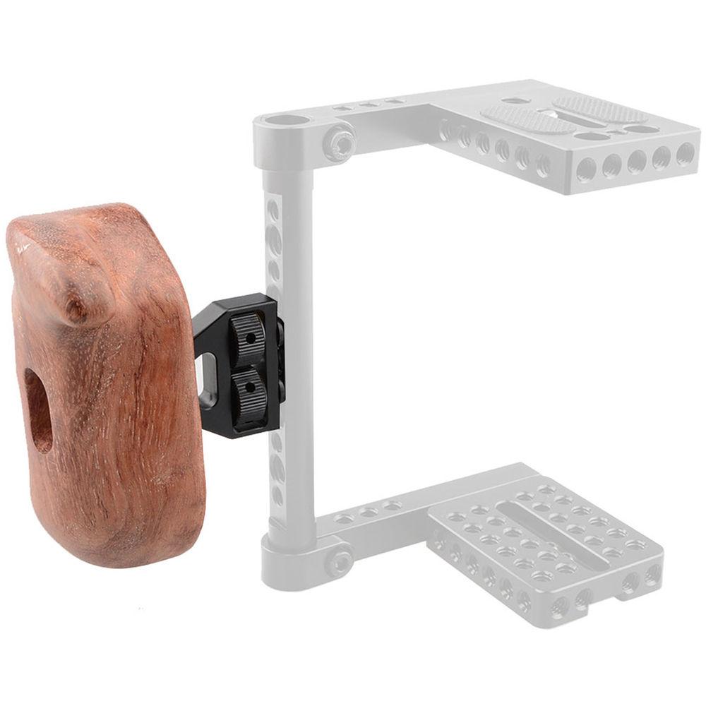 CAMVATE Left Hand Wood Handle Grip for Select DV and DSLR Camera Cages