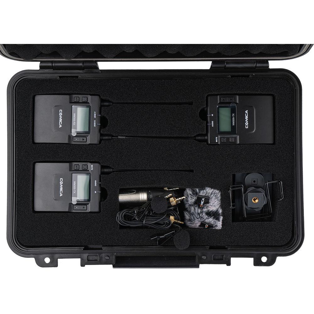 Comica Audio CVM-WM300A 2-Person Camera-Mount Wireless Omni Lavalier Microphone System with Rechargeable Batteries