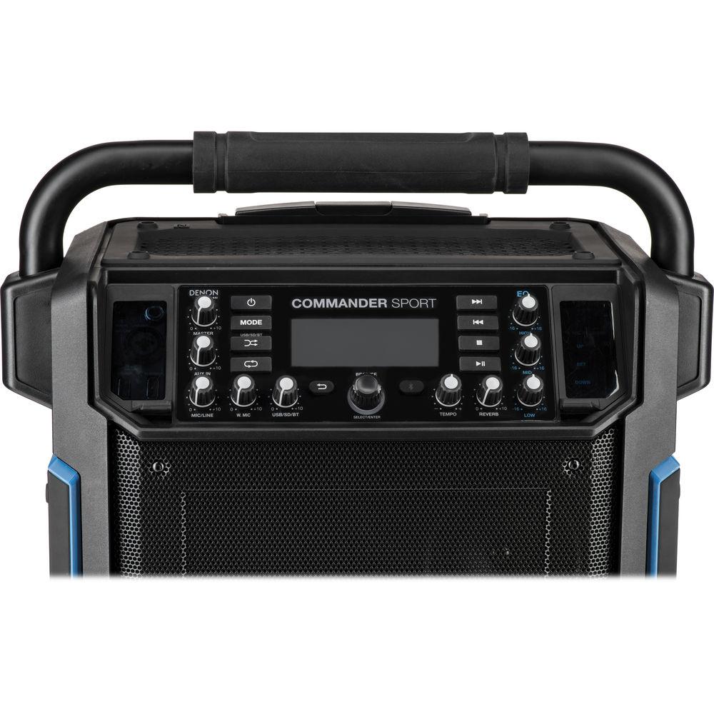Denon Commander Sport Portable Water-Resistant 120W All-In-One PA System with Wireless Handheld Microphone