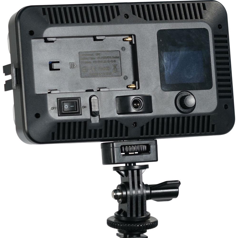 GVB Gear 162 Bicolor On-Camera LED Light with LCD Display and Shoe Mount Adapter