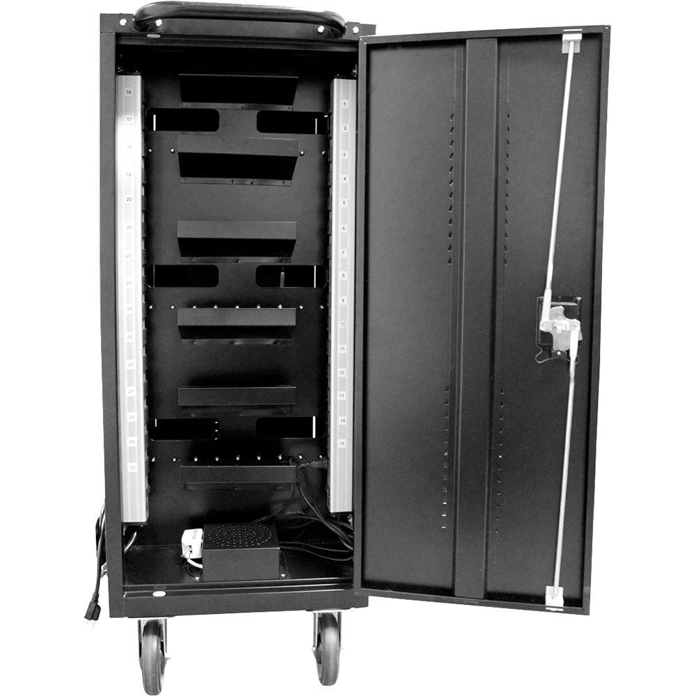 HamiltonBuhl LTAB-30A 30-Bay Tablet and iPad Charging Storage Cart