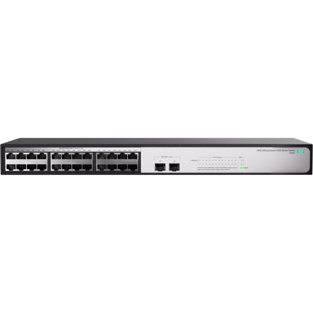 HP OfficeConnect 1420 24-Port Gigabit Unmanaged Switch with Dual SFP Uplinks