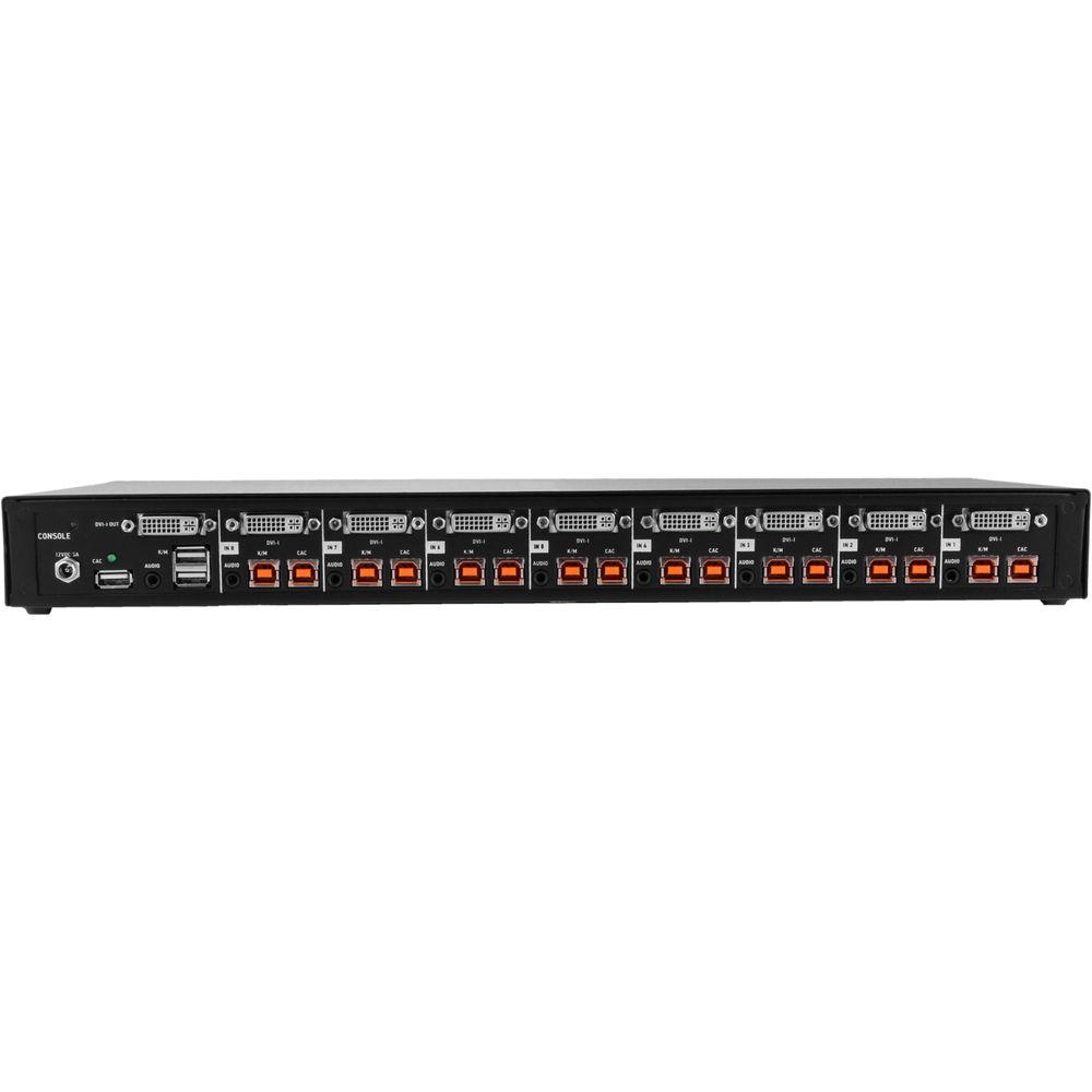 IPGard 8-Port Single-Head Dual-Link DVI-I KVM Switch with CAC Port