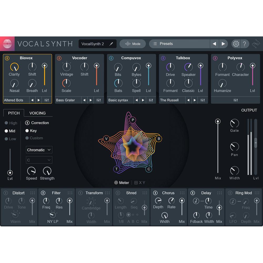 iZotope VocalSynth 2 - Vocal Resynthesis and Harmony Generation Software
