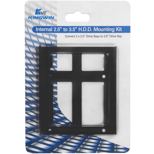 Kingwin 3.5" Internal Drive Bay Metal Mounting Kit for 2x 2.5" HDDs