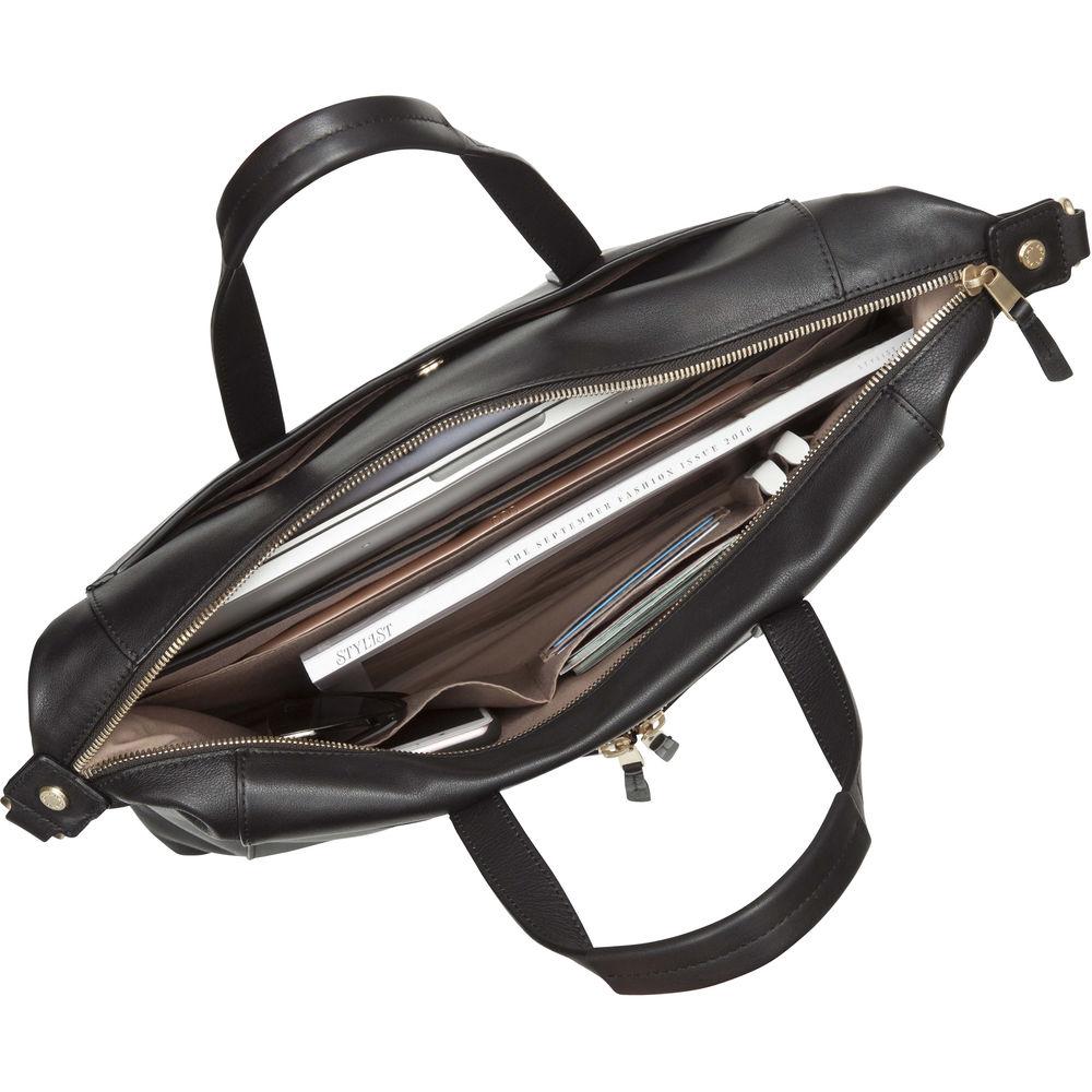 KNOMO USA Audley Slim Leather Bag for 14" Laptop & 10" Tablet