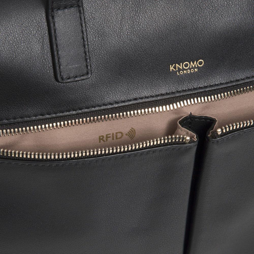 KNOMO USA Audley Slim Leather Bag for 14" Laptop & 10" Tablet